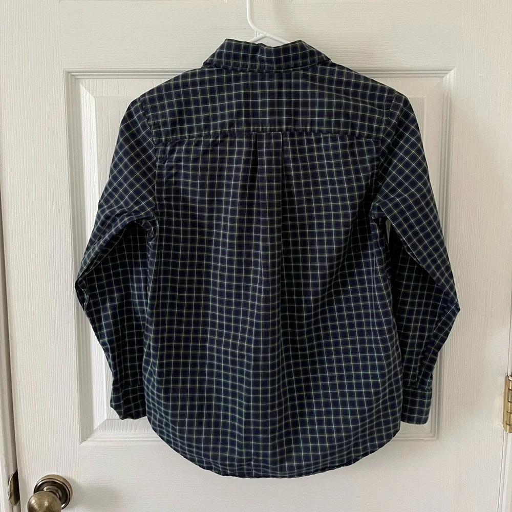 Ralph Lauren Boys Blue and Green Plaid Shirt